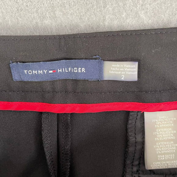 Tommy Hilfiger Size 2 Princeton Slim Ankle Pants Black NEW NWT - Picture 4 of 12